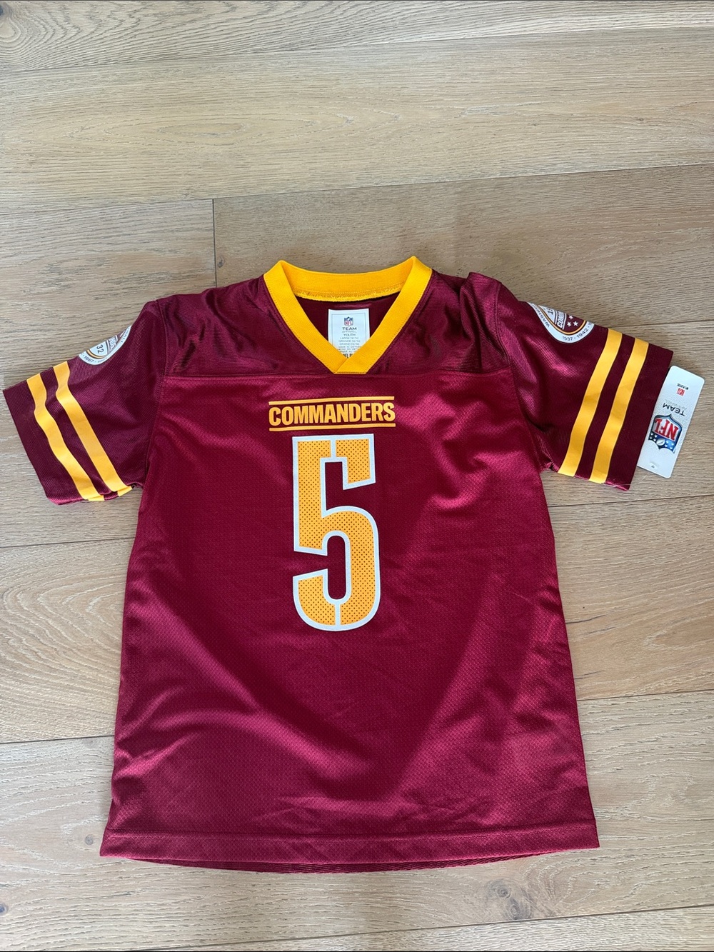 NFL Kids Commanders Maroon and Gold #5 Jersey